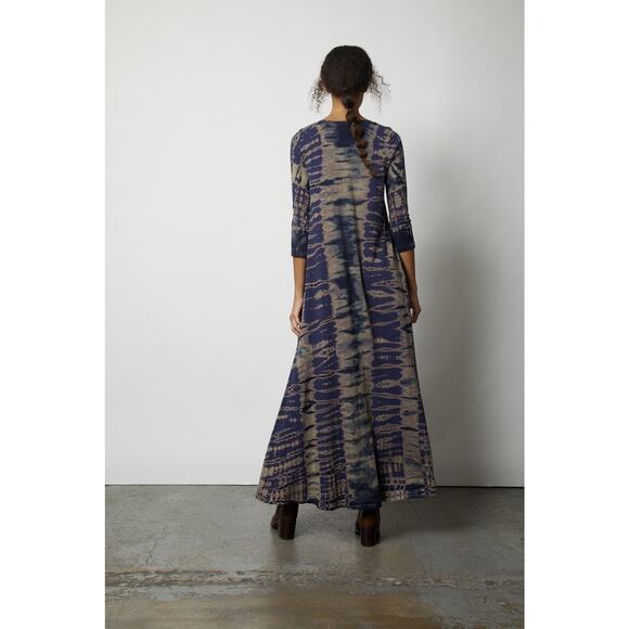 Raquel Allegra Drama Maxi Dress- Navy Storm Sz 0 US Small - Picture 16 of 16